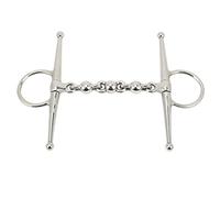 Shurzmotic 135mm Stainless Steel Horse Mouth Bit, Full Cheek Snaffle Bit with Ball Chain for Enhanced Control, Smooth Surface Stainless Steel Riding Bit Prevents Biting, Ideal for Dressage Ju