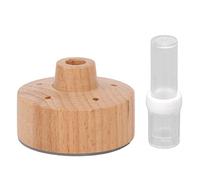 Shurzmotic Screwdriver Storage Stand, Wood Screwdriver Holder with Five Precision Holes for Watch Repair, Non Slip Base and Compact Log Design with Bonus Storage Tube for Horologists and Hobb