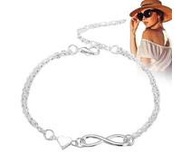 Shurzzesj Bracciale cuore d'amore,Gioielli simbolo 'infinito per le donne | Regali di gioielli per braccialetti 'amicizia durevoli portatili per la moglie