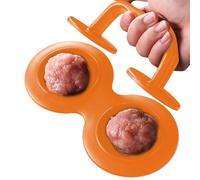 Shurzzesj Macchina per hamburger di manzo, Macchina per hamburger ripieni - Out Manuale di produzione di hamburger di manzo | Pressa per polpette di carne antiaderente a 2 cavità, Gadget di aiuto