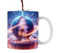 Shurzzesj Paris Tower - Tazza da caffè a forma di torre parigina, ideale per latte, bevande, caffè, tè