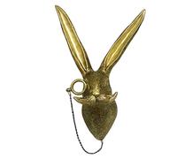 Shurzzesj Testa da parete, statua d'arte moderna, teste di animali per sculture da appendere alla parete, decorazione da parete in resina impermeabile, decorazione da parete in resina bronzata per