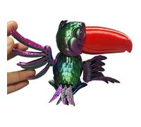 Shurzzesj Uccello stampato su ,Uccello stampato su flessibile | Giocattoli animali a forma di uccello a bocca grande | Giocattoli di animali da scrivania esecutivo, Statua di uccello,