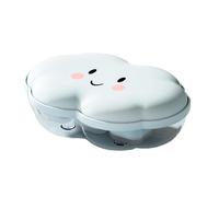 Shurzzesj Vassoio per cubetti di ghiaccio a pressione, vassoio per cubetti di ghiaccio con coperchio | Dispositivo di raffreddamento in silicone a forma di nuvola, 6 griglie - Stampo per ghiaccio