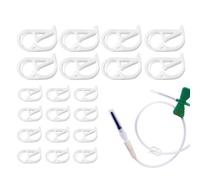 Shut Off Pinch Clamp - 20 Piece Elastic Hose, Control Clip Set Adjustable FlowRegulator, Soft Tubing Stop Device StrongGrip Support, Liquid Transfer Control Tool Brewing Beverage Wine Making Use