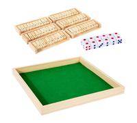 Shut the Box, Creative Wooden Dice Game, 12x12 Inches Natural Wood, Portable Tabletop Activity,for Family Nights, Camping, Coffee Table Fun, Team Building, and Holiday Gatherings