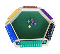 Shut The Box Dice Game, Vassoio per Rolling Dice Family Classroom, Box Shutter in legno per 6 giocatori - Classico impermeabile da tavolo e da pubbard per bambini, adulti, famiglia, classe