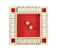 Shut The Box Game - 2-4 Giocatori In Legno Tradizionale Gioco Di Famiglia | Giochi Da Tavolo Da Tavolo | Il Gioco Educativo Migliora Le Abilità Matematiche E Decisionali Per L'apprendimento 'aggiu