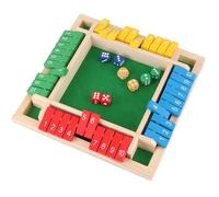 Shut The Box Game 4 Player Wooden - 2026 Upgraded Edition for Families & Adults, Tabletop Strategy Toy for Home, Parties & Classroom (A)