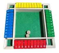 Shut The Box Game 4 Player Wooden - 2026 Upgraded Edition for Families & Adults, Tabletop Strategy Toy for Home, Parties & Classroom (B)