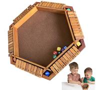 Shut The Box Game - Classic Wooden Table Game | Giochi Coinvolgenti Dei Dadi Educativi | Dice Rolling Tray Adatto Per I Giochi Di Famiglia Night, Classroom E Travel Play