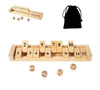Shut The Box Game Educational Funny Wooden 12 Numbers