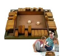 Shut the Box Game - Shut the Box Dice Game 12 Numbers with 2 Dices | Tabletop GameSfor Adult Bar Pub Party Travel Math | Wooden Shût thê Boxes | Tabletop Games 2-4 Player for Learning