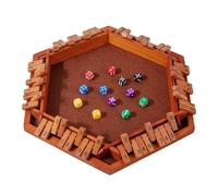 Shut The Box Game - Tavola di legno per 1-6 giocatori | Gioco di dadi matematici da tavolo per scuola e famiglia | Dadi divertenti Ga-me per notti, appuntamenti serali e intrattenimento