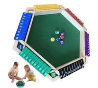 Shut The Box - Gioco di dadi da viaggio, vassoio per rollare i dadi, set di dadi con scatola di otturatore in legno, impermeabile, versione classica da tavolo e gioco da tavolo per pub P