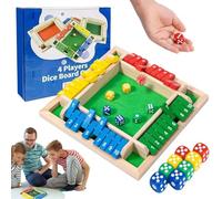 Shut the Box in Legno 2-4 Giocatori - Gioco da Tavolo Con 8 Dadi per Matematica - Set Completo per Bambini, Adulti, Famiglia o Bar