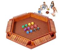 Shut The Box - Set classico di dadi in legno, divertente gioco familiare per tutte le età, chiusura della scatola tradizionale, facile da giocare, ideale per feste, bambini e adulti