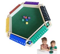 Shut The Box - Set da tavolo da viaggio in legno, vassoio da con