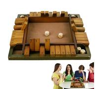 Shut The Box Set di : gioco di matematica in legno massello, intrattenimento con numerico strategico, giocatori di bar tradizionali per bambini, adulti, classe familiare, festa