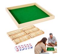 Shut the Box, Wooden Dice Tabletop Game, 11.81x1.02 Inches Portable Interactive Board Game for Family Nights, Camping Trips, Coffee Table Fun, Team Building, Holiday Gatherings
