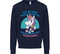 Shut The Fuckupcakes Offensiva Divertente Unicorn Bambini Felpa Maglione
