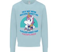 Shut The Fuckupcakes Offensiva Divertente Unicorn Bambini Felpa Maglione