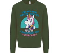 Shut The Fuckupcakes Offensivo Divertente Unicorno Uomo Felpa Maglione