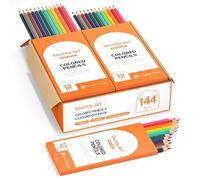 Shuttle Art 144 Matite Colorate, 12 Colori Assortiti, 12 Confezione, Resistenti Alla Rottura, Colori a Matita Pre-affilate per Bambini, Pastelli Colorati Scolastici per Insegnanti e Alunni