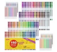 Shuttle Art 160 Pack Glitter Gel Pens, 80 Colors Glitter Gel Pens Set with 80 Refills for Adults Coloring Books Drawing Crafts Scrapbooking Journalin