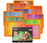 Shuttle Art 260 matite colorate, colori vivaci, resistenti alla rottura, matite colorate con nucleo morbido, per adulti e bambini, in scatola di latta