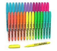 Shuttle Art 30 evidenziatori di colori assortiti, 10 colori con punta smussata, ad asciugatura rapida, atossici, per adulti e bambini, per casa, scuola, ufficio, 30 pezzi