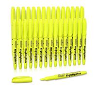 Shuttle Art 30 Pezzi Evidenziatori Gialli, Set Evidenziatori Giallo Brillanti, Punta a Scalpello, Asciugatura Rapida,Evidenziatore Non-Tossico per Adulti Bambini, Casa Scuola Ufficio
