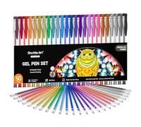 Shuttle Art 50 Penne Gel Metallizzate Pack, 25 Penne Gel Colorate Metalliche con 25 Ricariche Perfette per Adulti per Colorare Libri da Disegno Graffiti Disegnare Penne Artistiche
