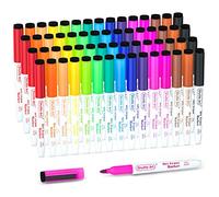 Shuttle Art 60 Pack Pennarelli Lavagna Bianca Cancellabile,60 Bulk Pack15 Colori Pennarelli Magnetici Con Cancellino,Punta Fine Secco Ideale Scritte Lavagne Bianche,Vetro,Specchio Ufficio Scuola Casa