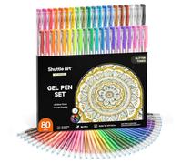 Shuttle Art 80 Pack Glitter Gel Pens, 40 colori Glitter Gel Pen Set con 40 Ricariche per libri da colorare per adulti Craft Doodling