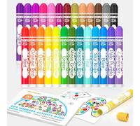 Shuttle Art Bingo Dabber Pens, 26 pennarelli colorati per bambini con libro di attività, pennarelli lavabili per bambini, pennarelli atossici a base d'acqua, per bambini, forniture artistiche per