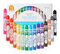 Shuttle Art Bingo Dabbers, 15 pennarelli lavabili per bambini piccoli, pennarelli a base d'acqua atossici per bambini in età prescolare