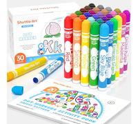 Shuttle Art Bingo Dabbers, 30 penne da bingo con libro di attività, pennarelli lavabili per bambini piccoli, non tossici a base d'acqua, per l'apprendimento prescolare dei bambini
