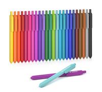 Shuttle Art Colored Retractable Gel Pens 24 Bright Ink Colors Cute Pens 0.7mm Fine Point Quick Drying for Writing Drawing Journaling Note