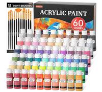 Shuttle Art Colori Acrilici per Dipingere 72 Pezzi 60 X 60ml Acrilici per
