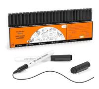 Shuttle Art Pennarelli cancellabili a secco, confezione da 25 pennarelli magnetici neri con cancellatura, pennarelli cancellabili a secco, ufficio, casa