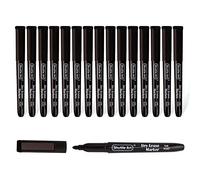 Shuttle Art Pennarelli Lavagna Bianca Cancellabile, 15 Pennarelli Neri Lavagna Magnetica, Pennarelli Cancellabili Punta fine, Pennarello Lavagna Cancellabili Bianca Secco, Cancelleria Scuola Ufficio