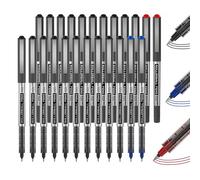 Shuttle Art - Penne a sfera a punta fine, confezione da 25 (21 nero, 2 blu, 2 rosse), penne a sfera a punta fine, 0,5 mm, inchiostro liquido per scrivere diario per prendere appunti scuola e ufficio