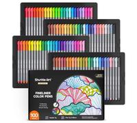 Shuttle Art Penne Fineliner 100 Set Penne Colorate Punta Fine 0.4mm Fineliner a Colori Pennarelli Punta Fine Perfetti per Adulti per Libri da Colorare Disegnare e per Pianificare, Progetti Artistici