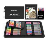 Shuttle Art Set di 120 penne gel colorate, 60 penne gel colorate con 60 ricariche, per adulti, libri da colorare, disegnare, scarabocchiare, artigianato, scrapbooking, diari