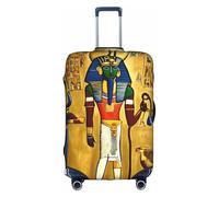 SHuWeiD Antico Egitto Tribe Serie Stampa Dei Bagagli Copertura Protector Valigia Copertura Poliestere Lavabile Baggage Covers Viaggio Valigia, bianco, Small