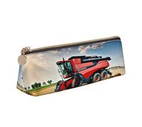SHuWeiD Borsa multifunzionale di trucco della scatola del triangolo della stampa del trattore dell'azienda agricola, viaggio dell'ufficio e stoccaggio quotidiano della cancelleria, Bianco, One Size