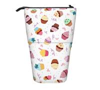 SHuWeiD Custodia verticale retrattile con stampa Delicious Cupcakes, adatta per penne, cosmetici e piccoli oggetti essenziali, uso quotidiano