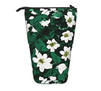 SHuWeiD Custodia verticale retrattile con stampa floreale verde Hunter con motivo floreale, adatta per penne, cosmetici e piccoli oggetti essenziali, uso quotidiano, Nero, One Size, Alla moda
