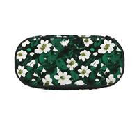 SHuWeiD Hunter verde floreale stampa petali penna sacchetto di immagazzinaggio borsa portatile borsa di immagazzinaggio cosmetico per i viaggi, gli elementi essenziali di viaggio, Nero, One Size